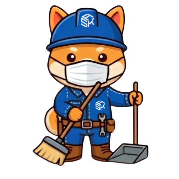 Shiba Mascot Cleaning